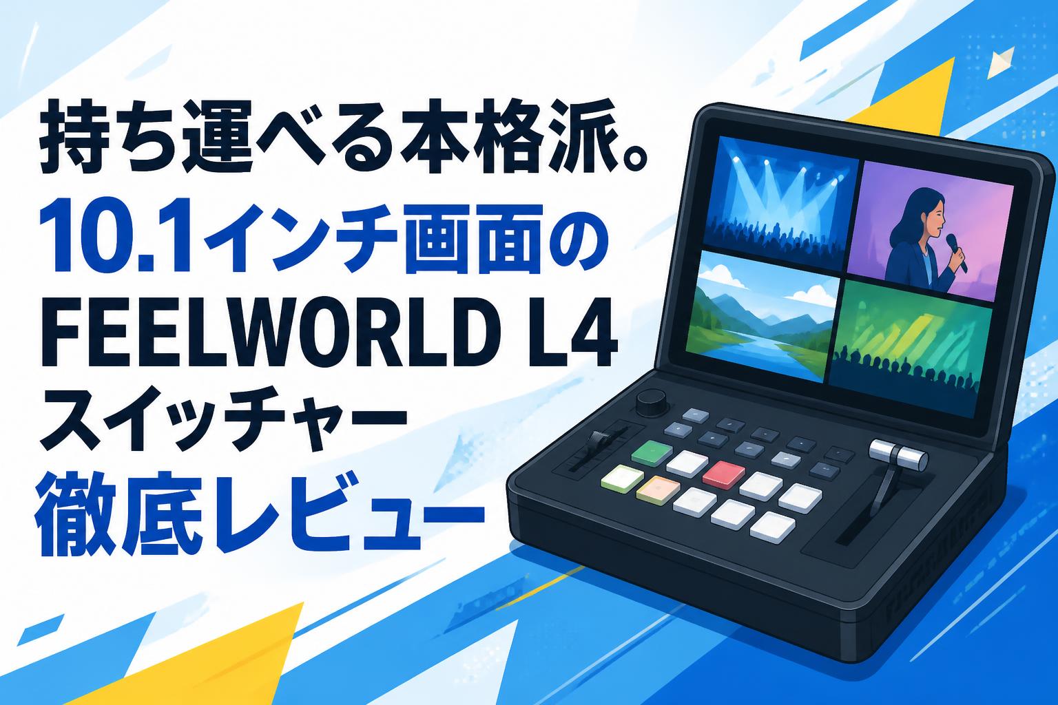 持ち運べる本格派。10.1インチ画面のFEELWORLD L4スイッチャー徹底レビュー