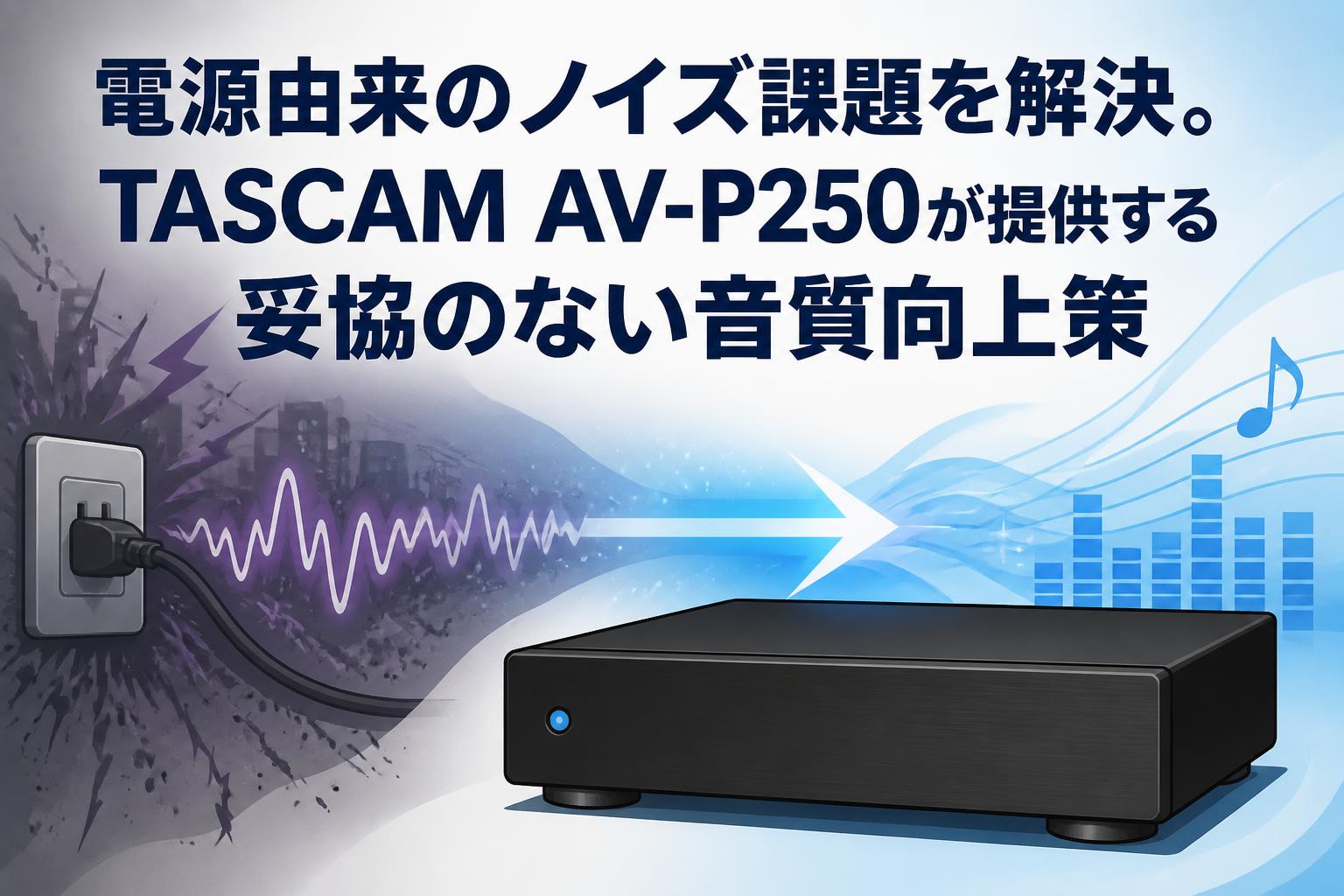 電源由来のノイズ課題を解決。TASCAM AV-P250が提供する妥協のない音質向上策