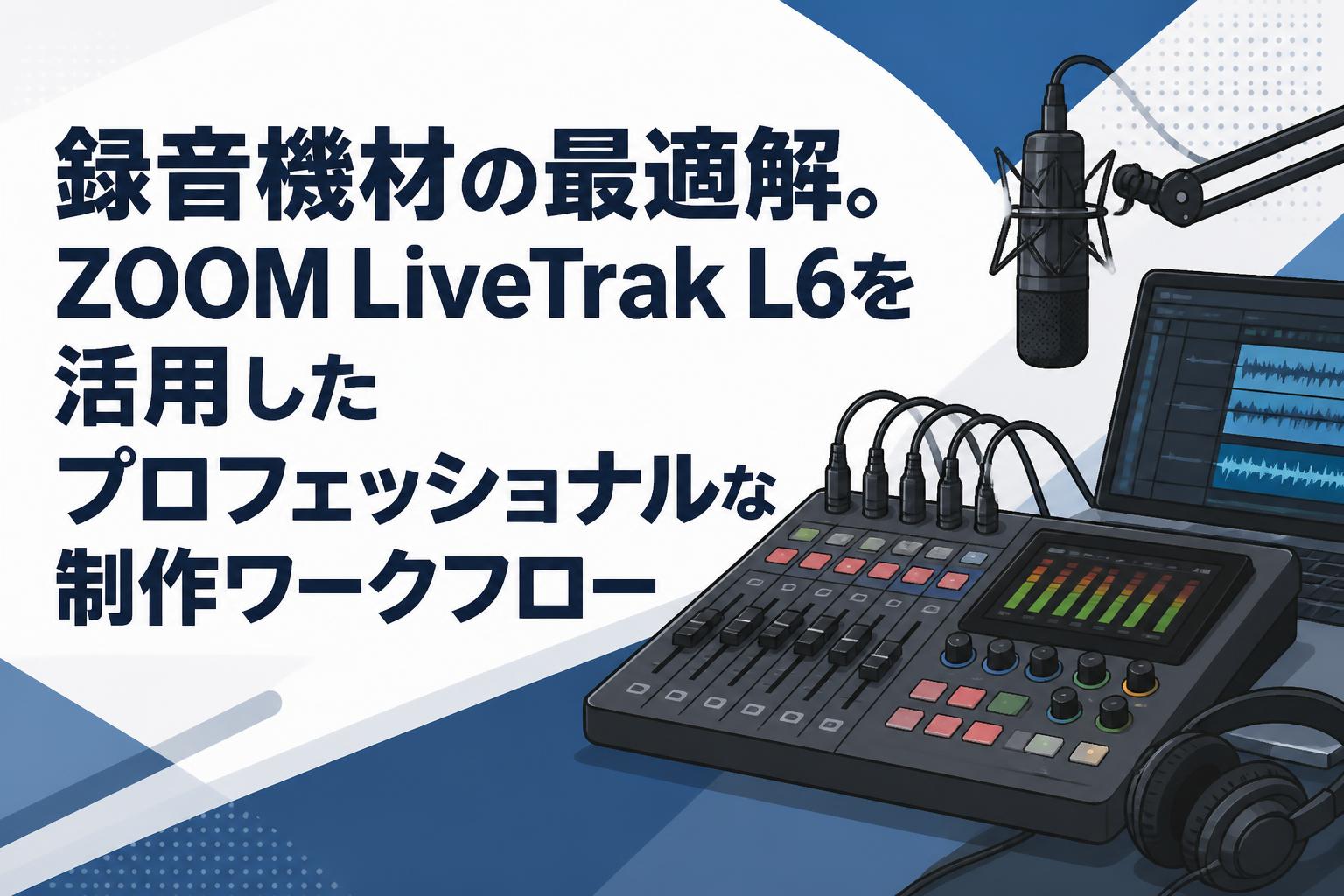 録音機材の最適解。ZOOM LiveTrak L6を活用したプロフェッショナルな制作ワークフロー