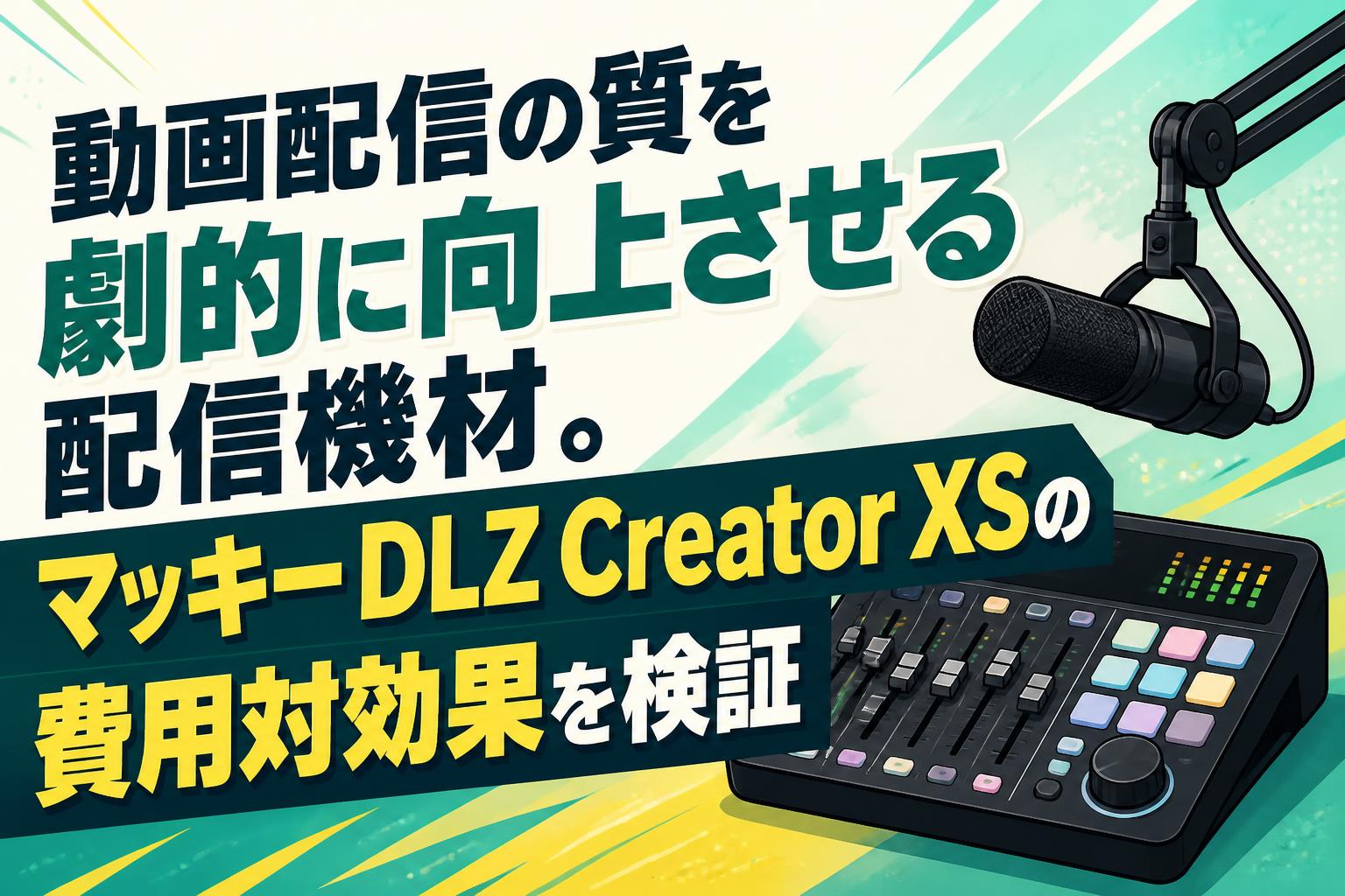 動画配信の質を劇的に向上させる配信機材。マッキー DLZ Creator XSの費用対効果を検証