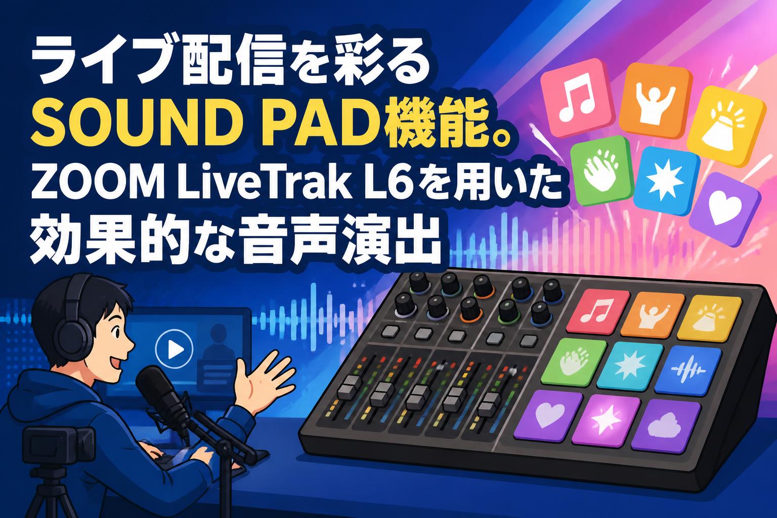 ライブ配信を彩るSOUND PAD機能。ZOOM LiveTrak L6を用いた効果的な音声演出