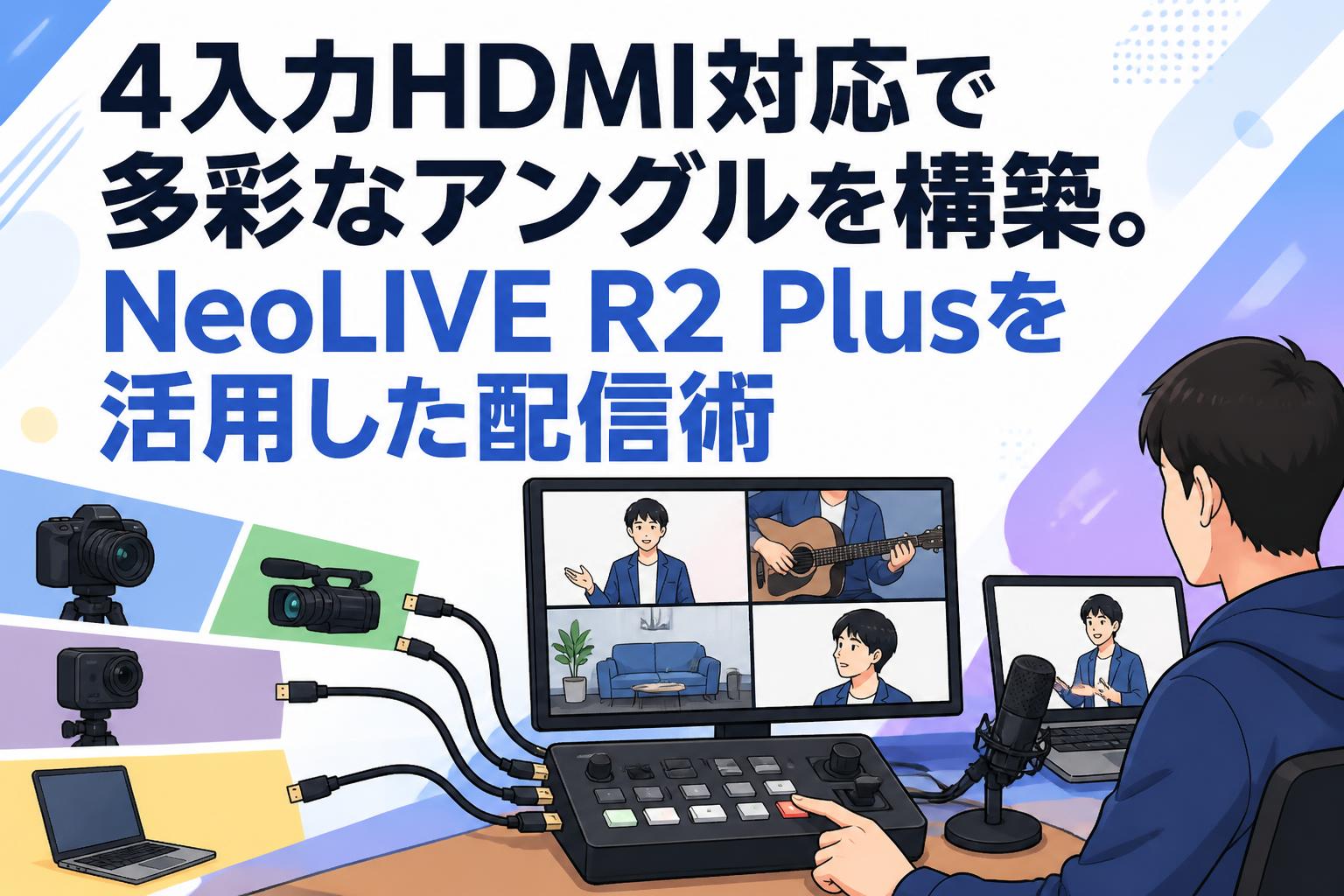 4入力HDMI対応で多彩なアングルを構築。NeoLIVE R2 Plusを活用した配信術