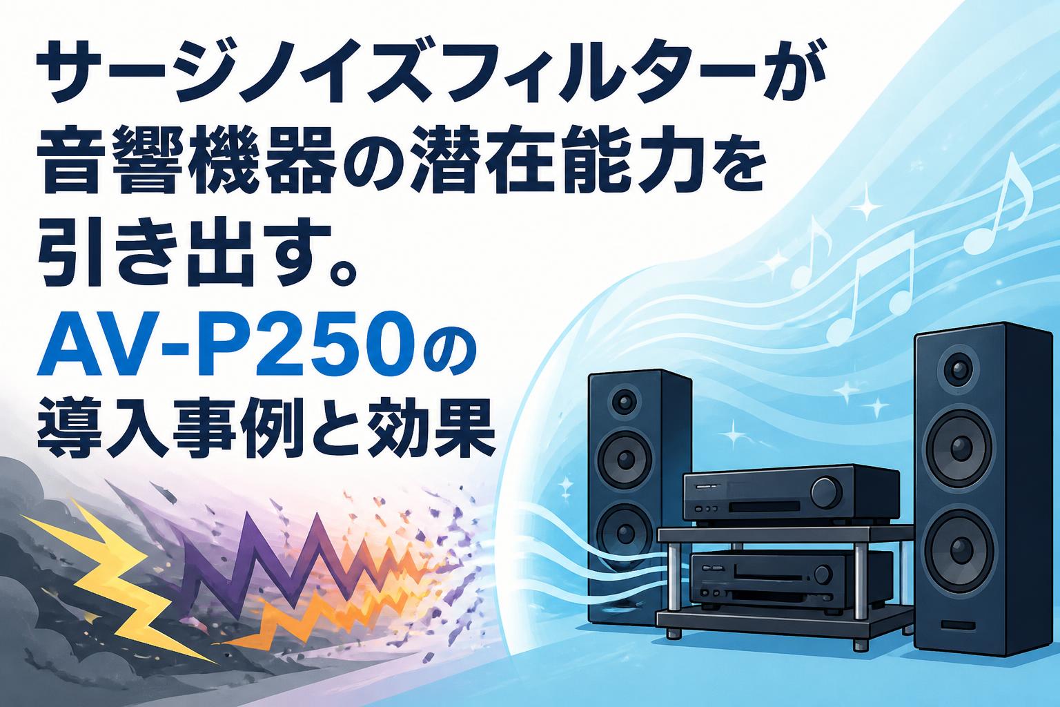 サージノイズフィルターが音響機器の潜在能力を引き出す。AV-P250の導入事例と効果