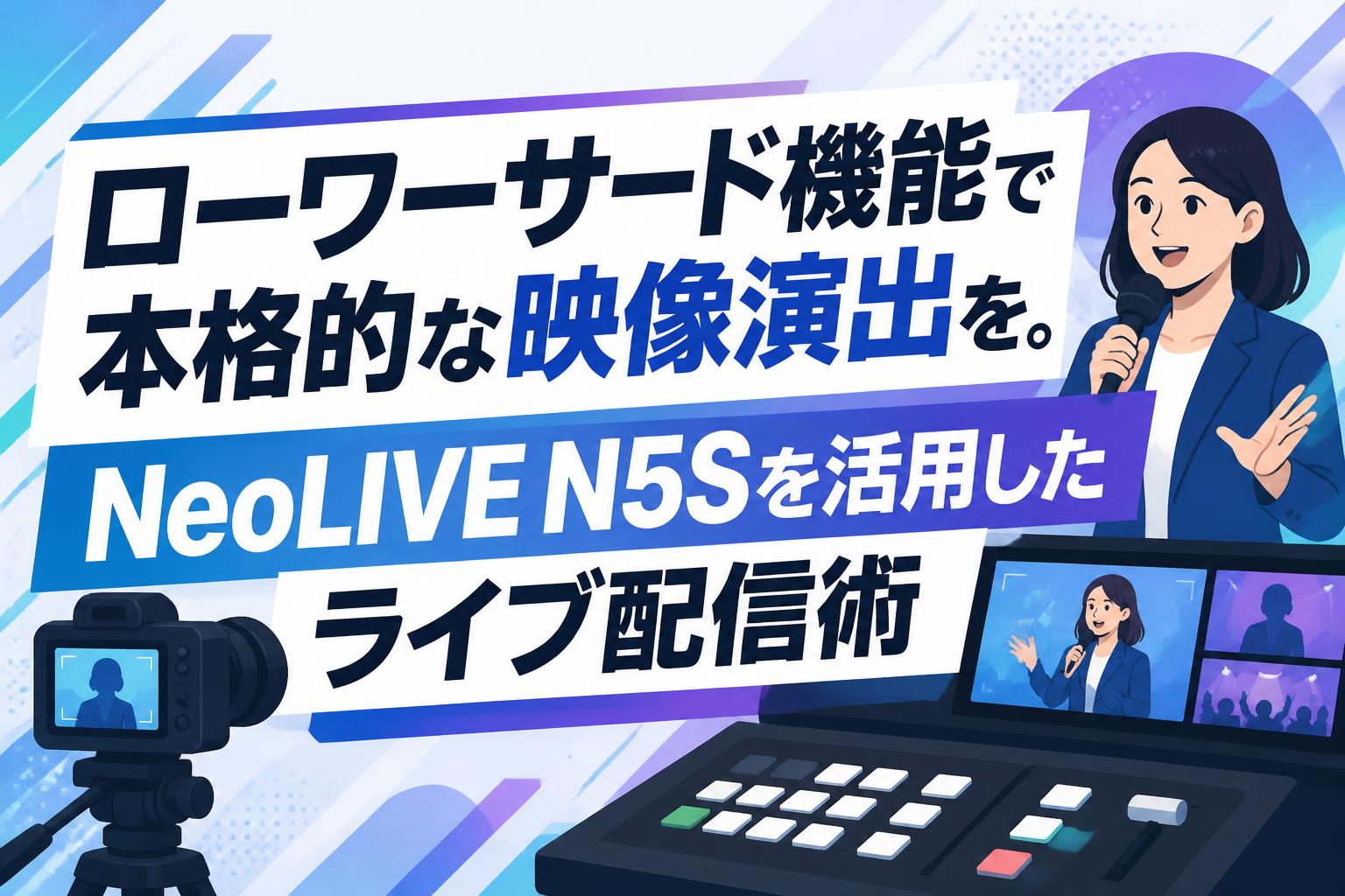ローワーサード機能で本格的な映像演出を。NeoLIVE N5Sを活用したライブ配信術
