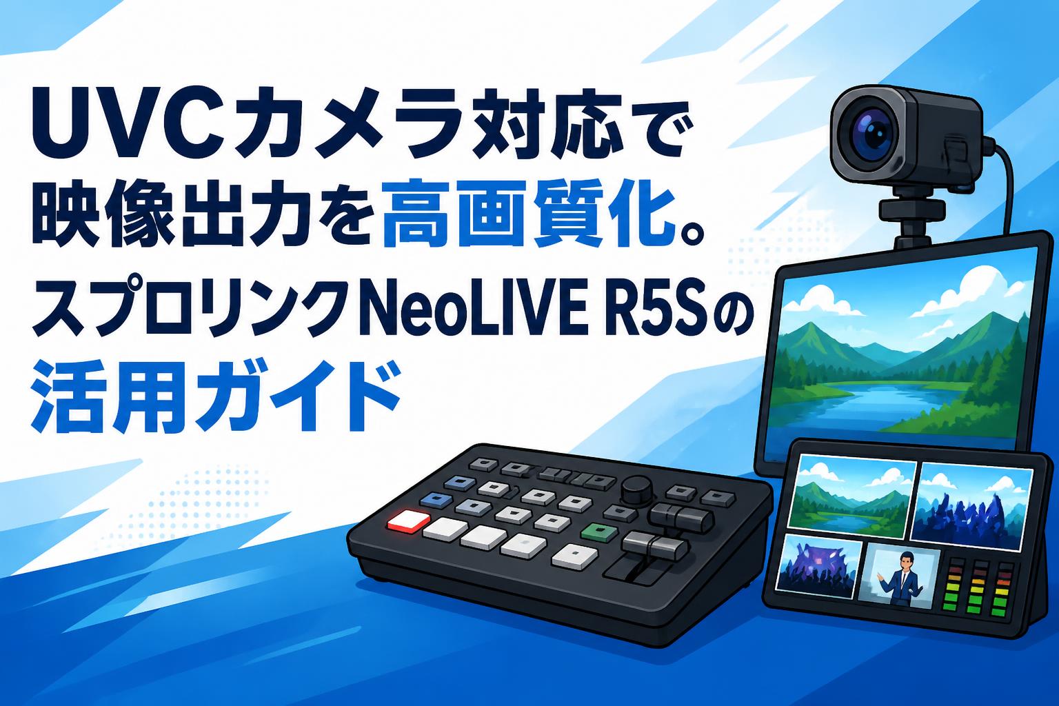 UVCカメラ対応で映像出力を高画質化。スプロリンクNeoLIVE R5Sの活用ガイド