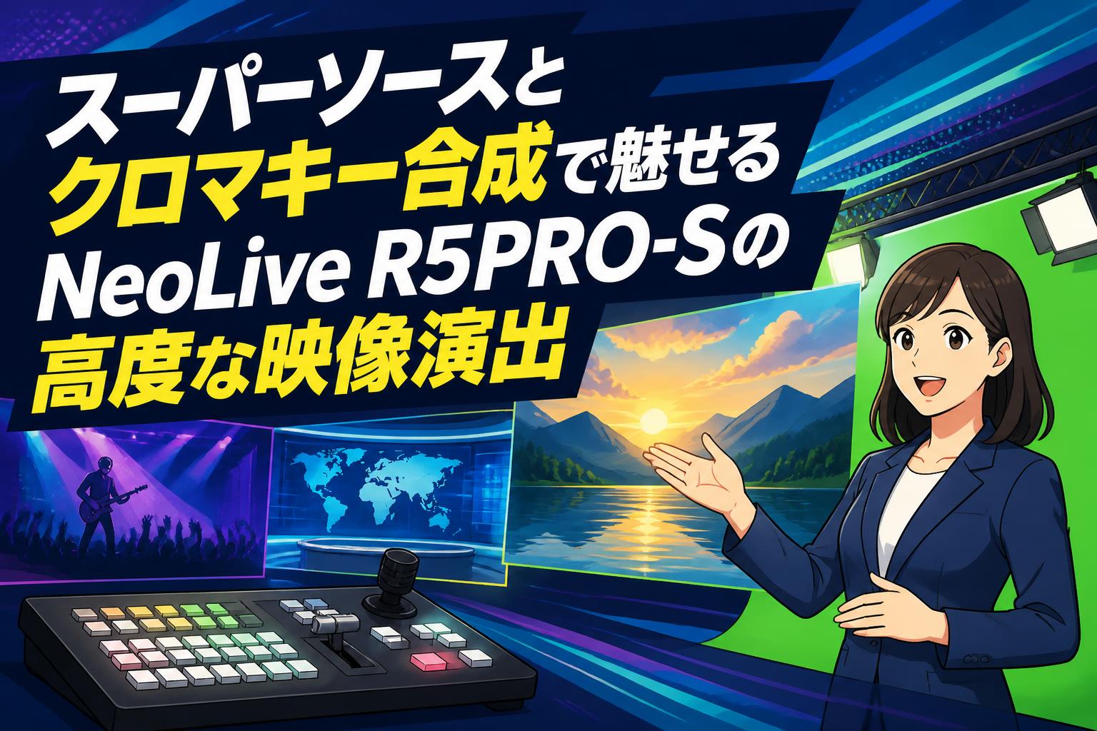 スーパーソースとクロマキー合成で魅せるNeoLive R5PRO-Sの高度な映像演出
