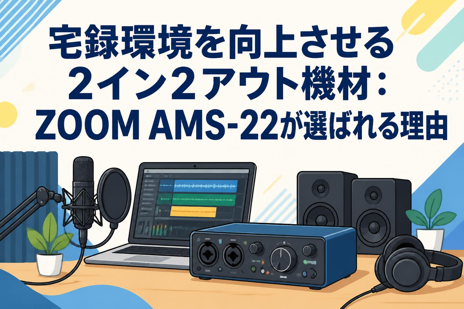宅録環境を向上させる2イン2アウト機材：ZOOM AMS-22が選ばれる理由