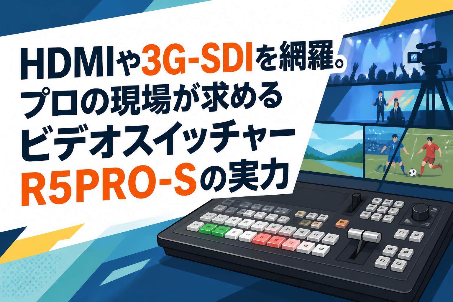 HDMIや3G-SDIを網羅。プロの現場が求めるビデオスイッチャーR5PRO-Sの実力