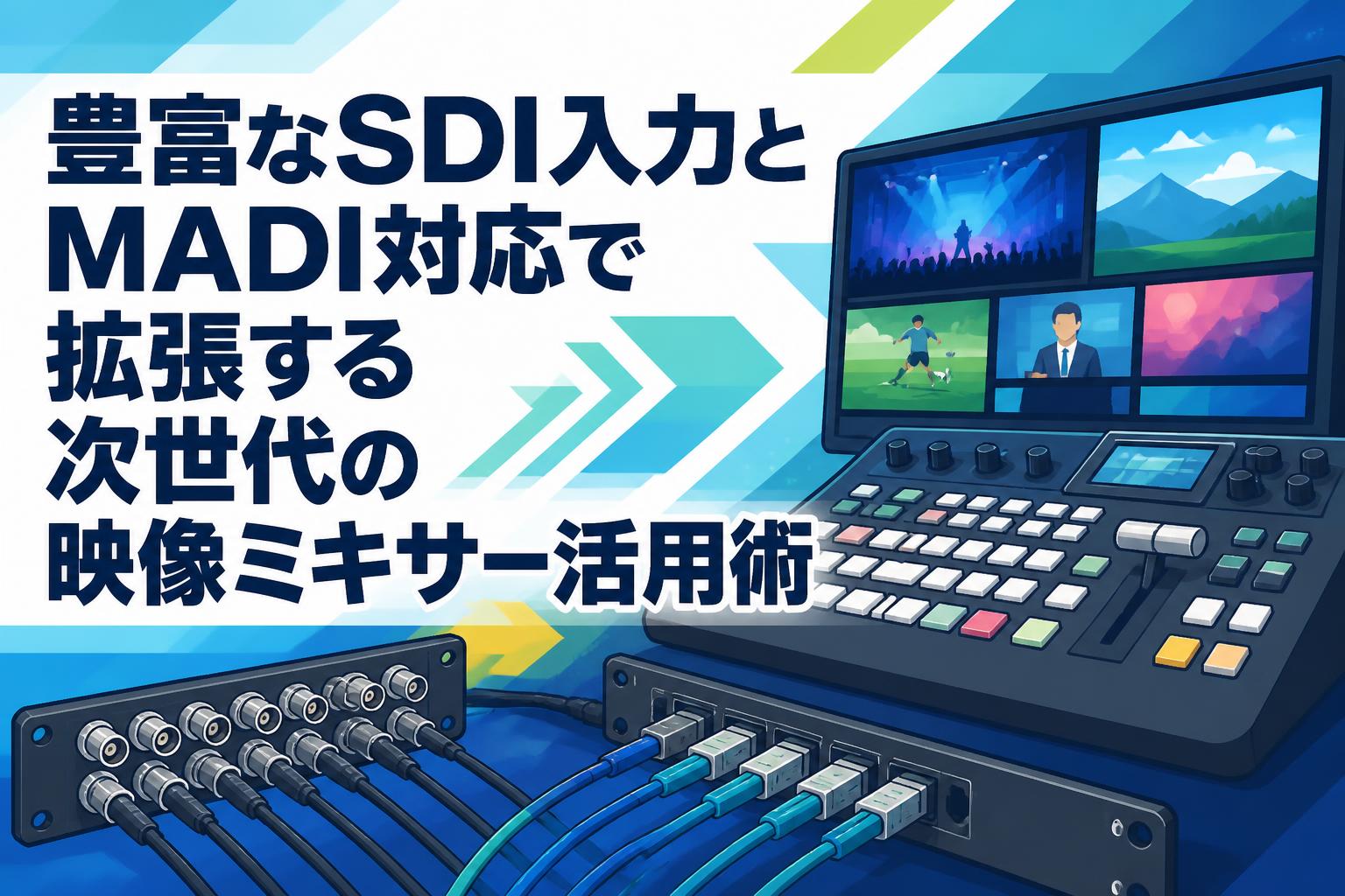 豊富なSDI入力とMADI対応で拡張する次世代の映像ミキサー活用術