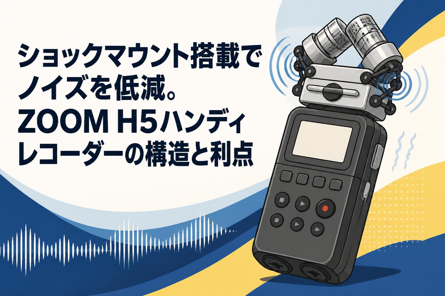 ショックマウント搭載でノイズを低減。ZOOM H5ハンディレコーダーの構造と利点