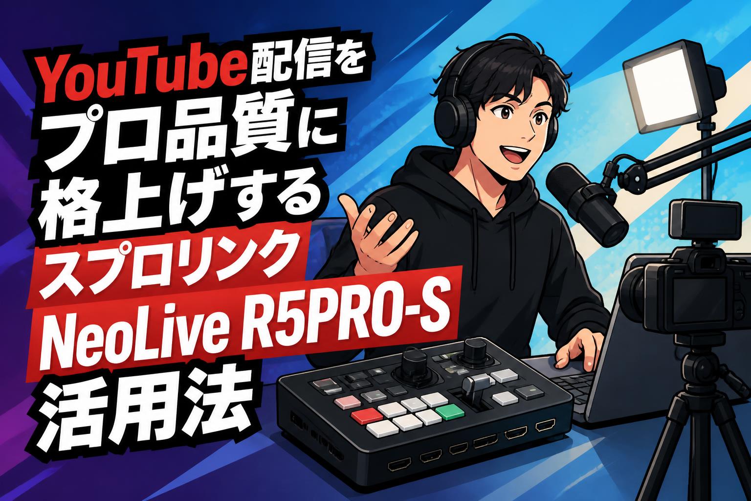 YouTube配信をプロ品質に格上げするスプロリンクNeoLive R5PRO-S活用法
