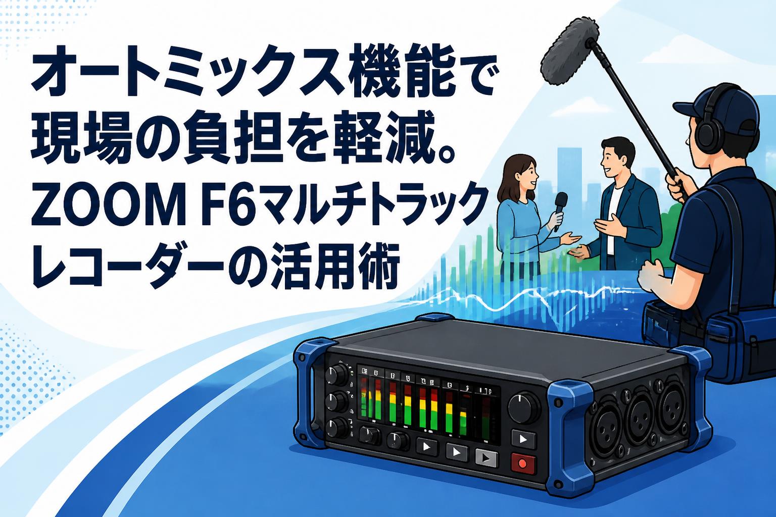 オートミックス機能で現場の負担を軽減。ZOOM F6マルチトラックレコーダーの活用術