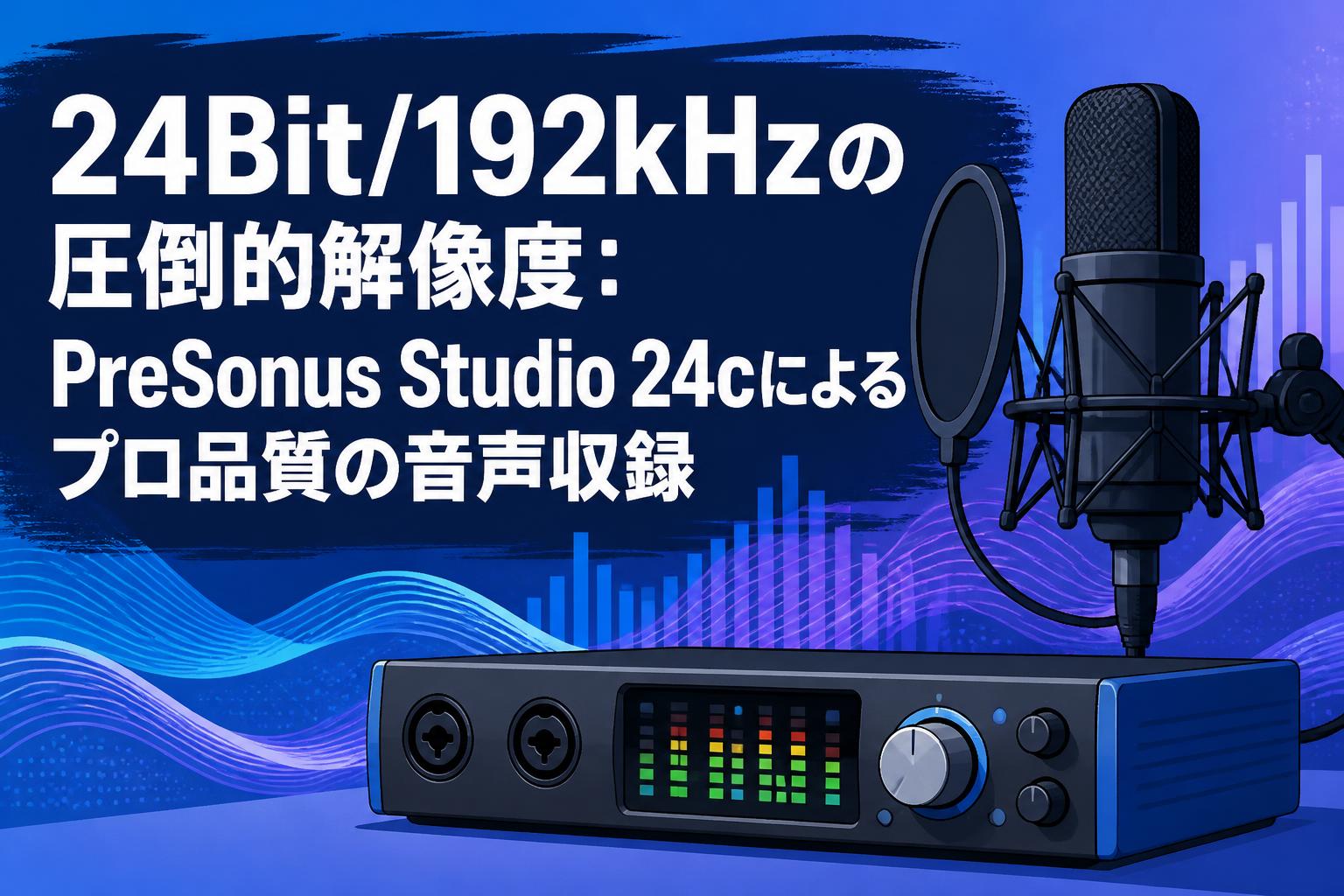 24Bit/192kHzの圧倒的解像度：PreSonus Studio 24cによるプロ品質の音声収録