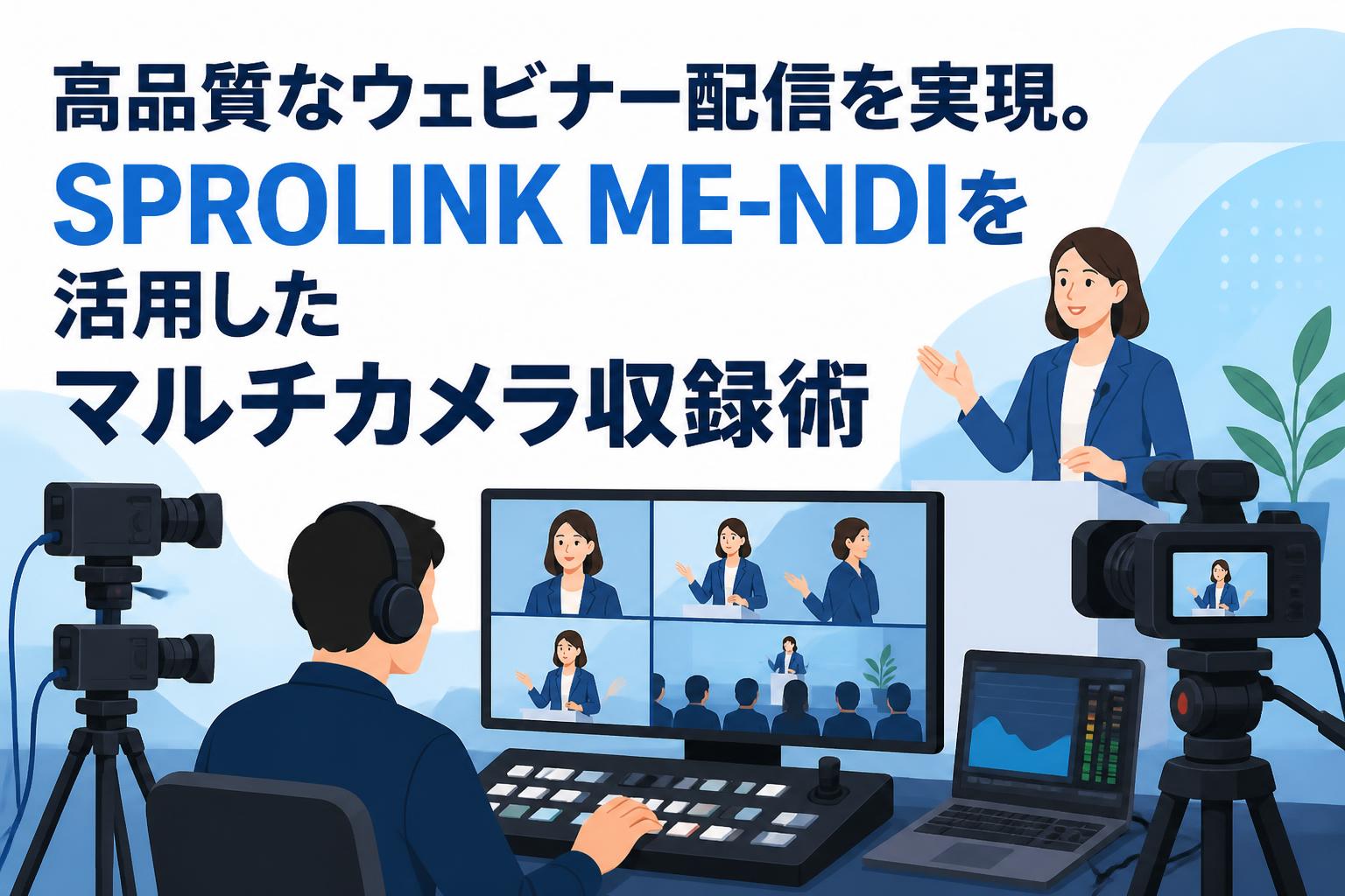 高品質なウェビナー配信を実現。SPROLINK ME-NDIを活用したマルチカメラ収録術