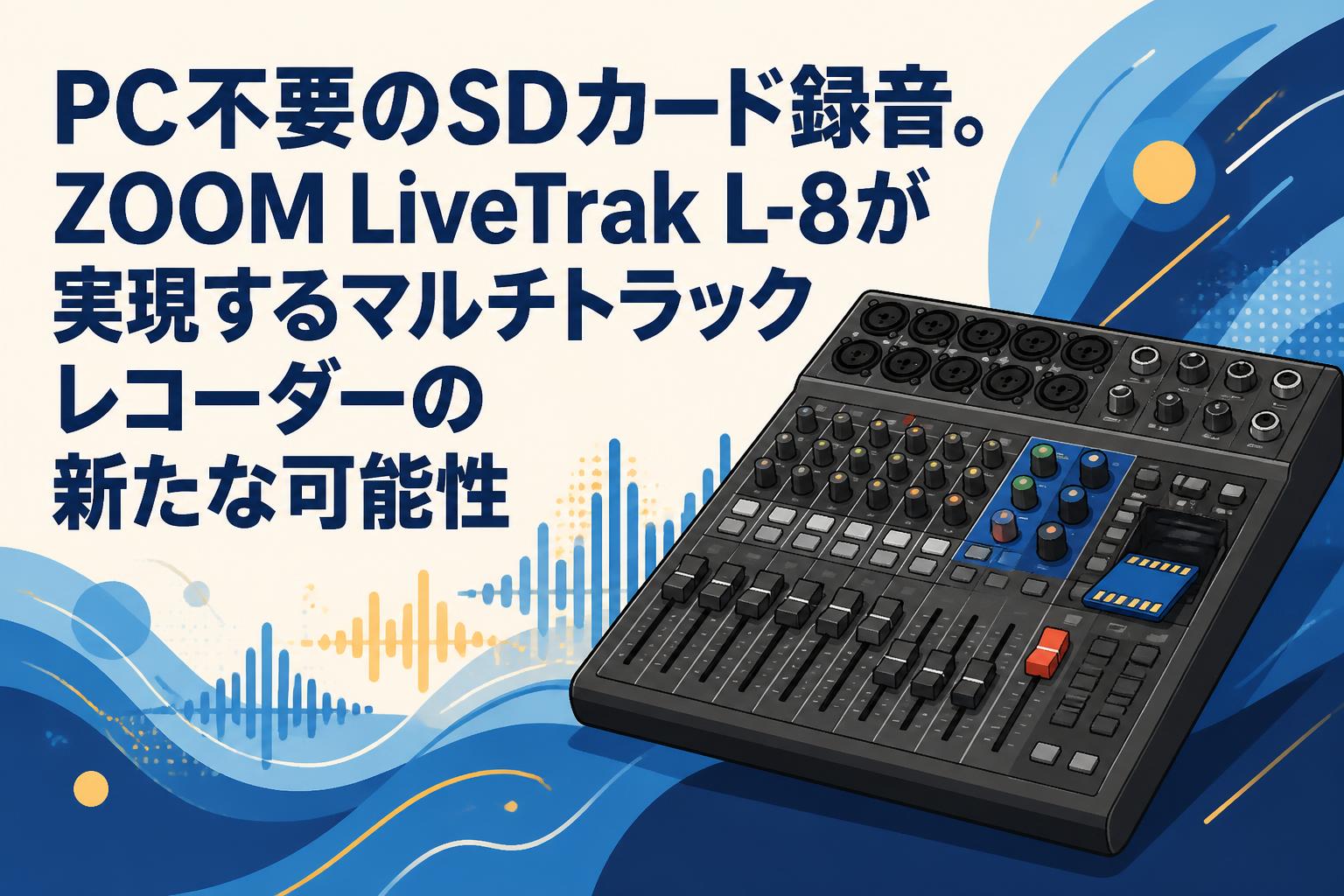 PC不要のSDカード録音。ZOOM LiveTrak L-8が実現するマルチトラックレコーダーの新たな可能性