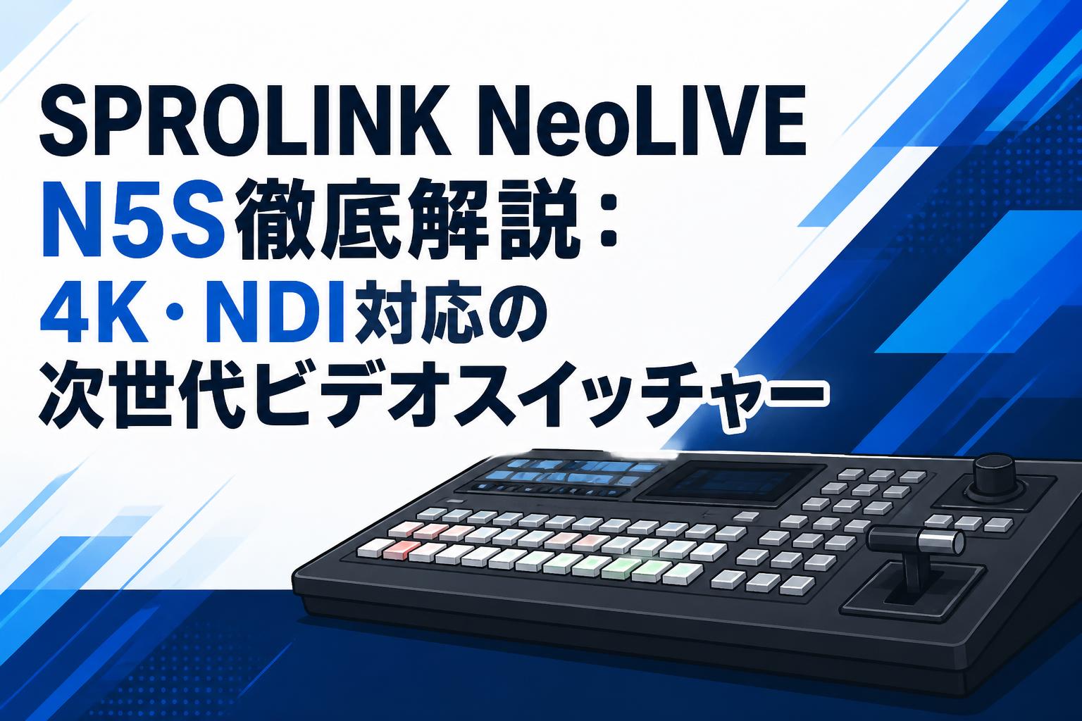 SPROLINK NeoLIVE N5S徹底解説：4K・NDI対応の次世代ビデオスイッチャー