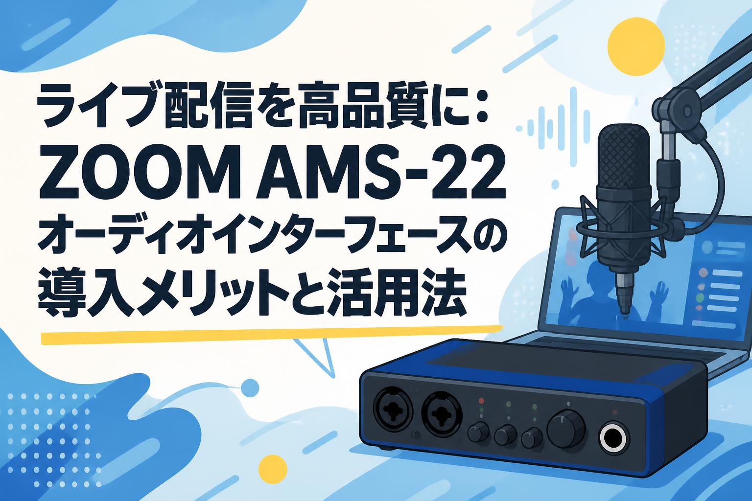 ライブ配信を高品質に：ZOOM AMS-22オーディオインターフェースの導入メリットと活用法