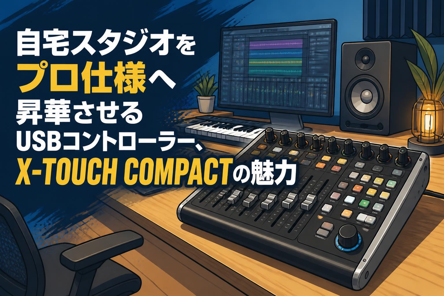 自宅スタジオをプロ仕様へ昇華させるUSBコントローラー、X-TOUCH COMPACTの魅力