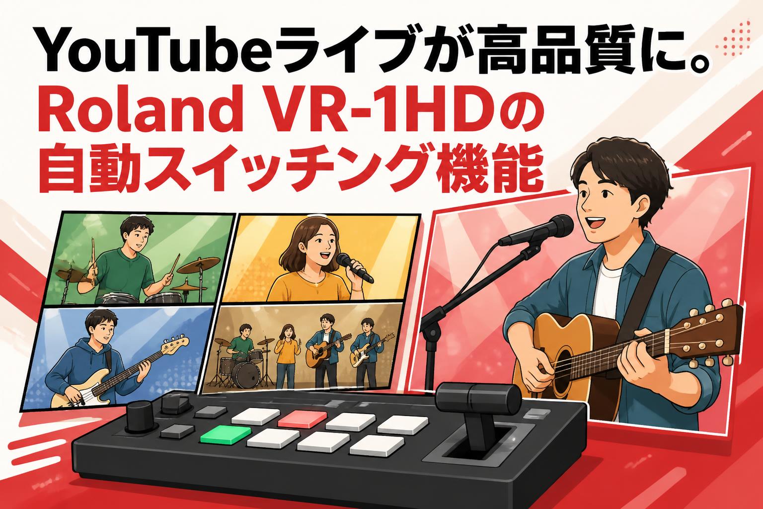 YouTubeライブが高品質に。Roland VR-1HDの自動スイッチング機能