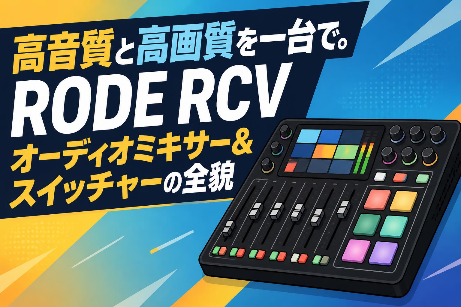高音質と高画質を一台で。RODE RCVオーディオミキサー＆スイッチャーの全貌