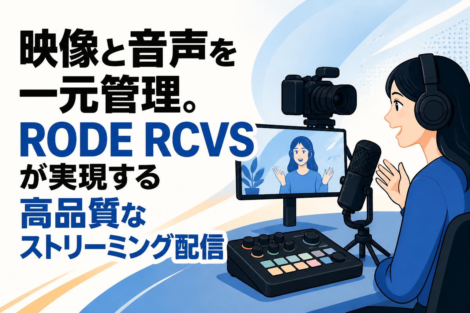 映像と音声を一元管理。RODE RCVSが実現する高品質なストリーミング配信