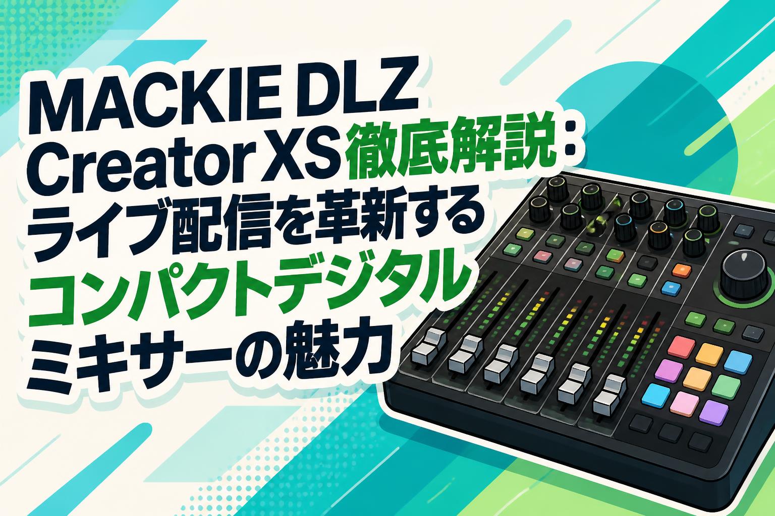 MACKIE DLZ Creator XS徹底解説：ライブ配信を革新するコンパクトデジタルミキサーの魅力
