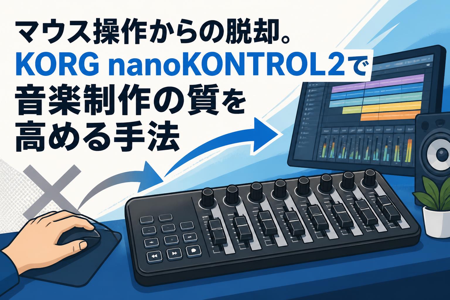 マウス操作からの脱却。KORG nanoKONTROL2で音楽制作の質を高める手法