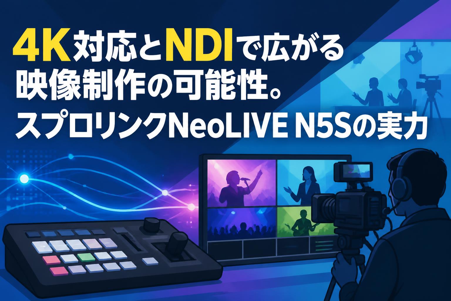 4K対応とNDIで広がる映像制作の可能性。スプロリンクNeoLIVE N5Sの実力