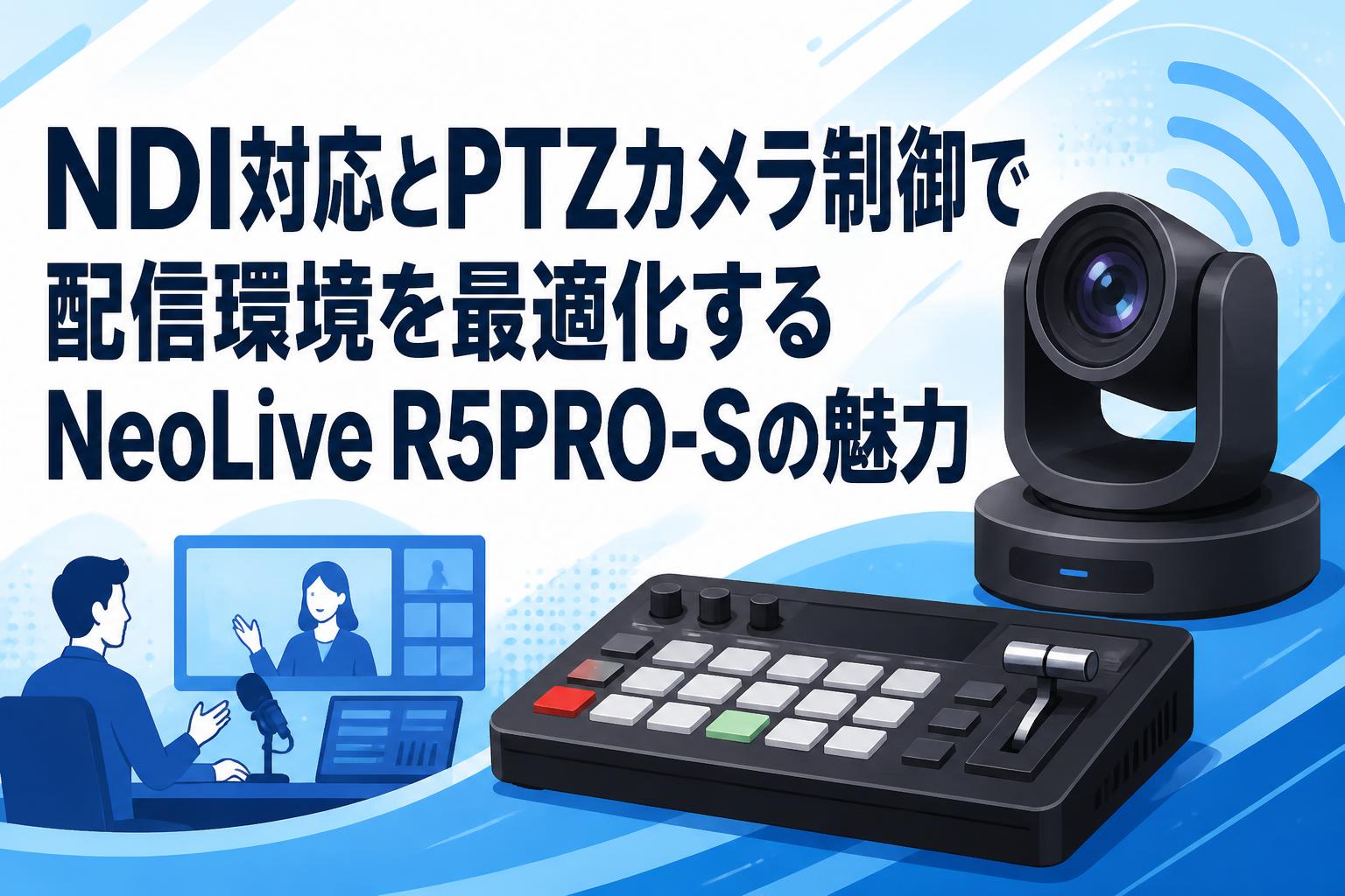 NDI対応とPTZカメラ制御で配信環境を最適化するNeoLive R5PRO-Sの魅力