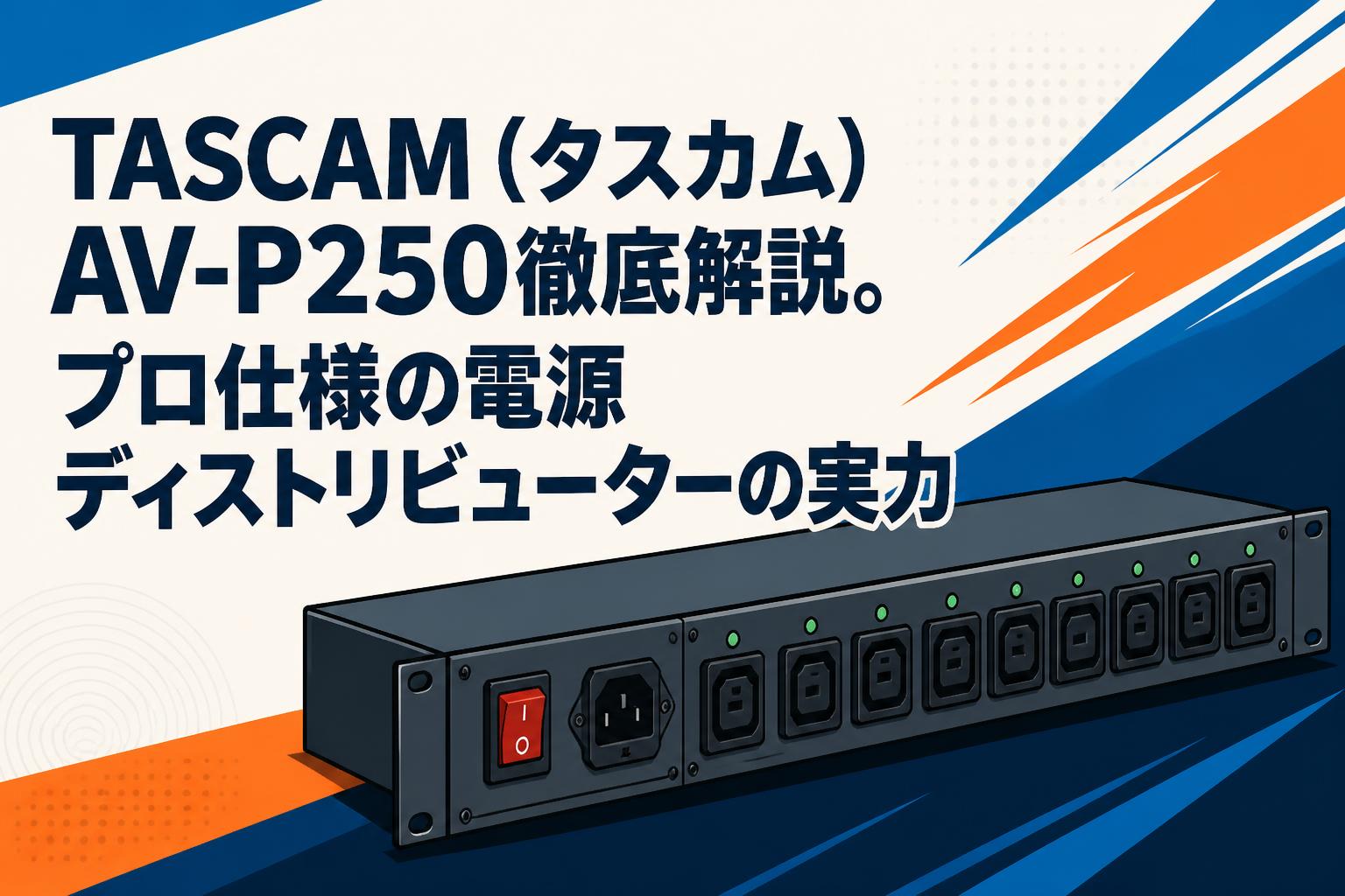 TASCAM（タスカム）AV-P250徹底解説。プロ仕様の電源ディストリビューターの実力
