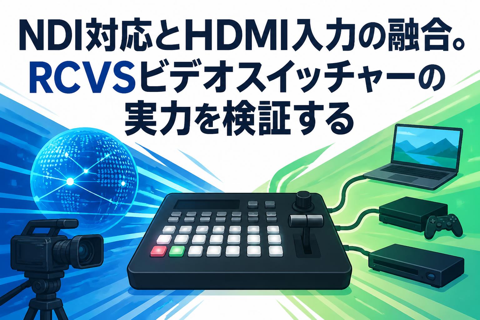 NDI対応とHDMI入力の融合。RCVSビデオスイッチャーの実力を検証する