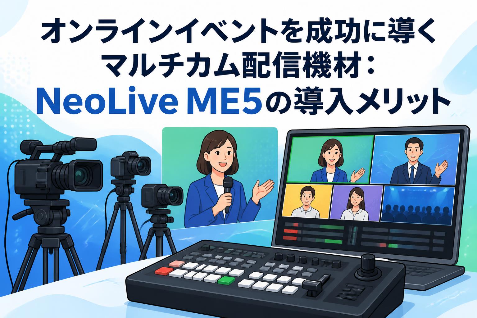 オンラインイベントを成功に導くマルチカム配信機材：NeoLive ME5の導入メリット