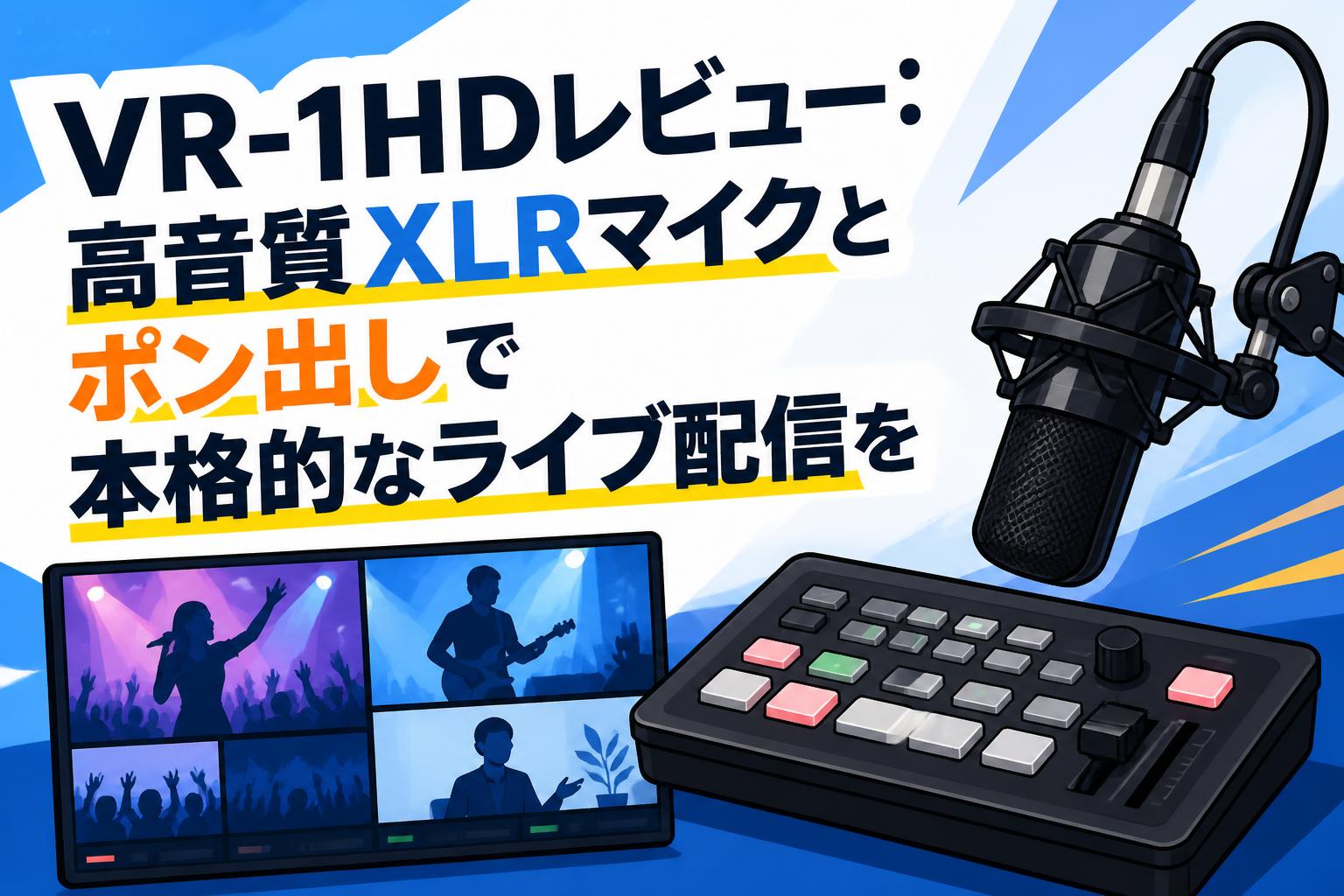 VR-1HDレビュー：高音質XLRマイクとポン出しで本格的なライブ配信を