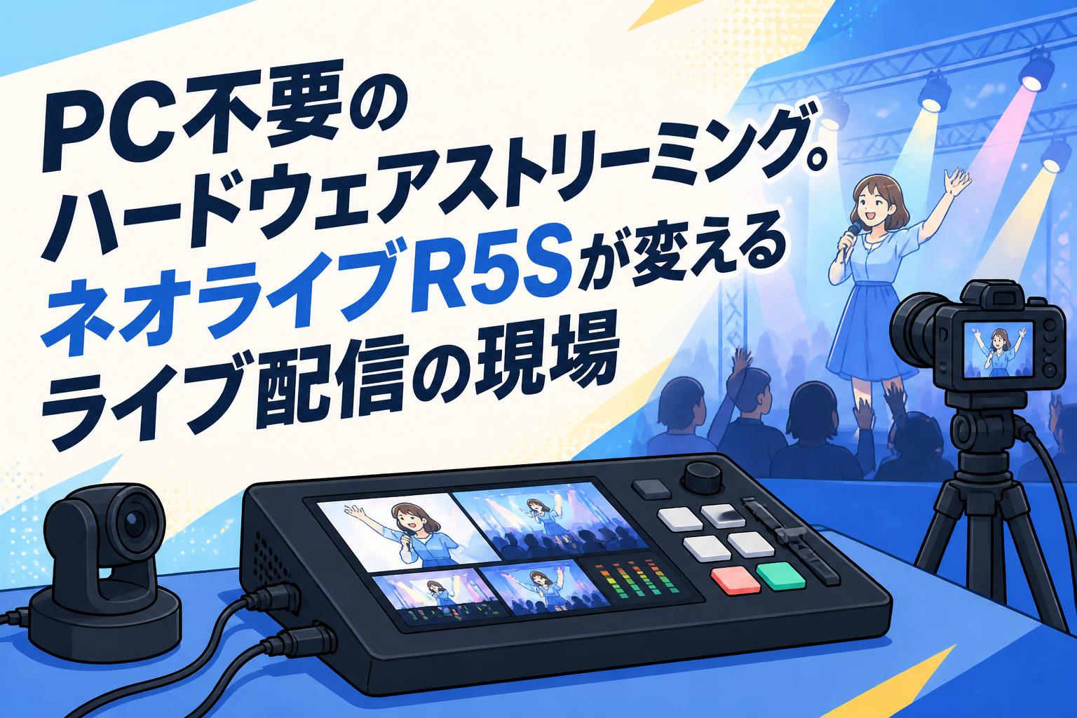PC不要のハードウェアストリーミング。ネオライブR5Sが変えるライブ配信の現場