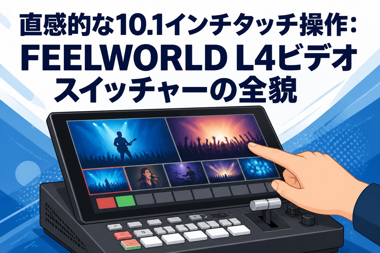 直感的な10.1インチタッチ操作：FEELWORLD L4ビデオスイッチャーの全貌