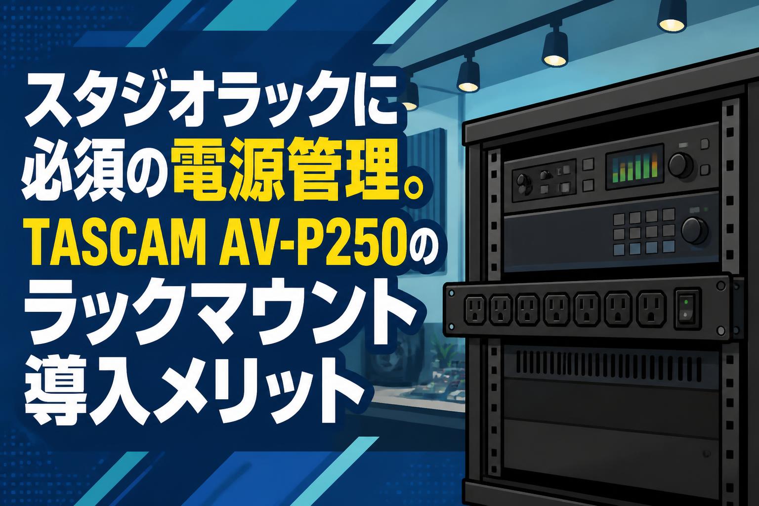 スタジオラックに必須の電源管理。TASCAM AV-P250のラックマウント導入メリット