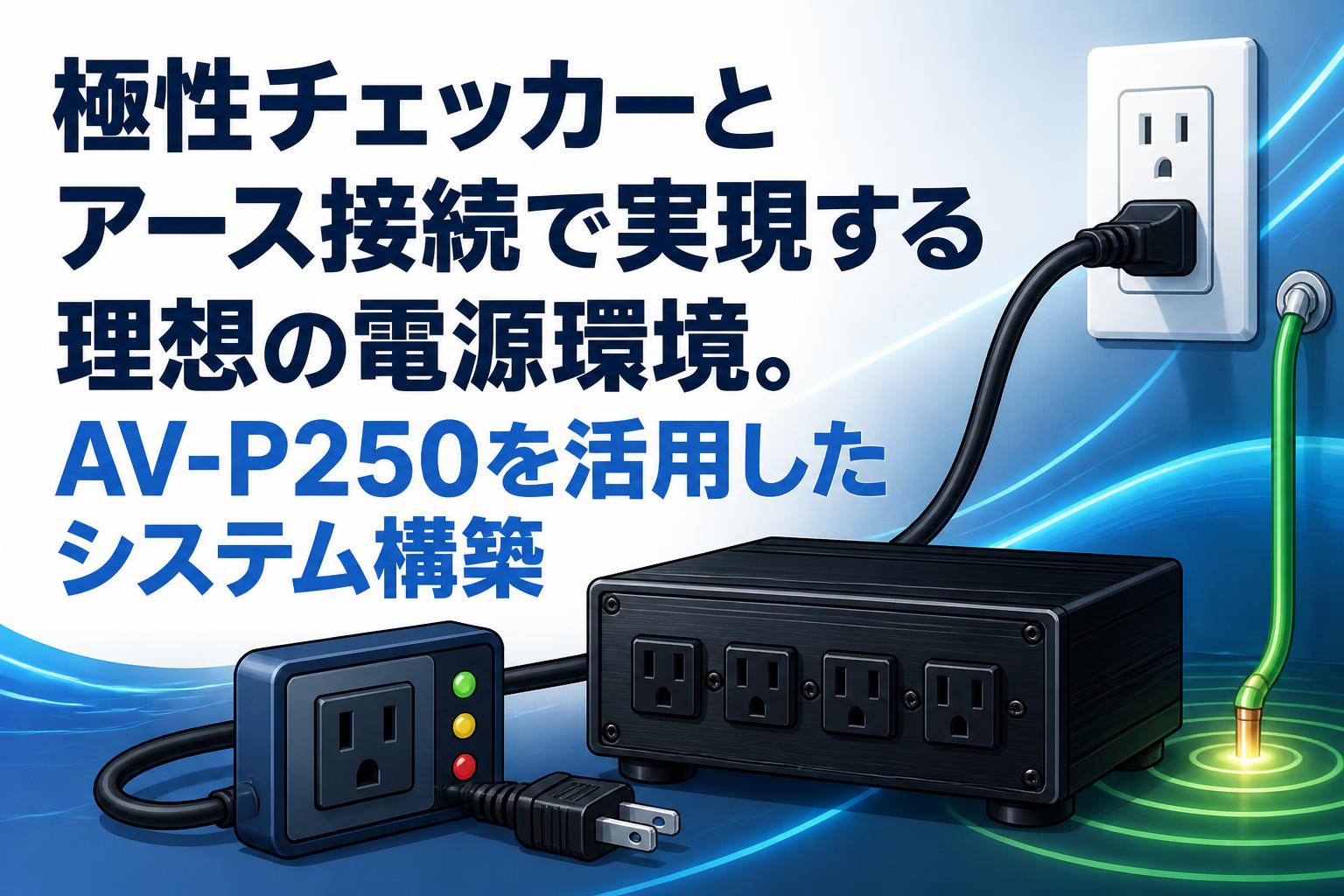 極性チェッカーとアース接続で実現する理想の電源環境。AV-P250を活用したシステム構築