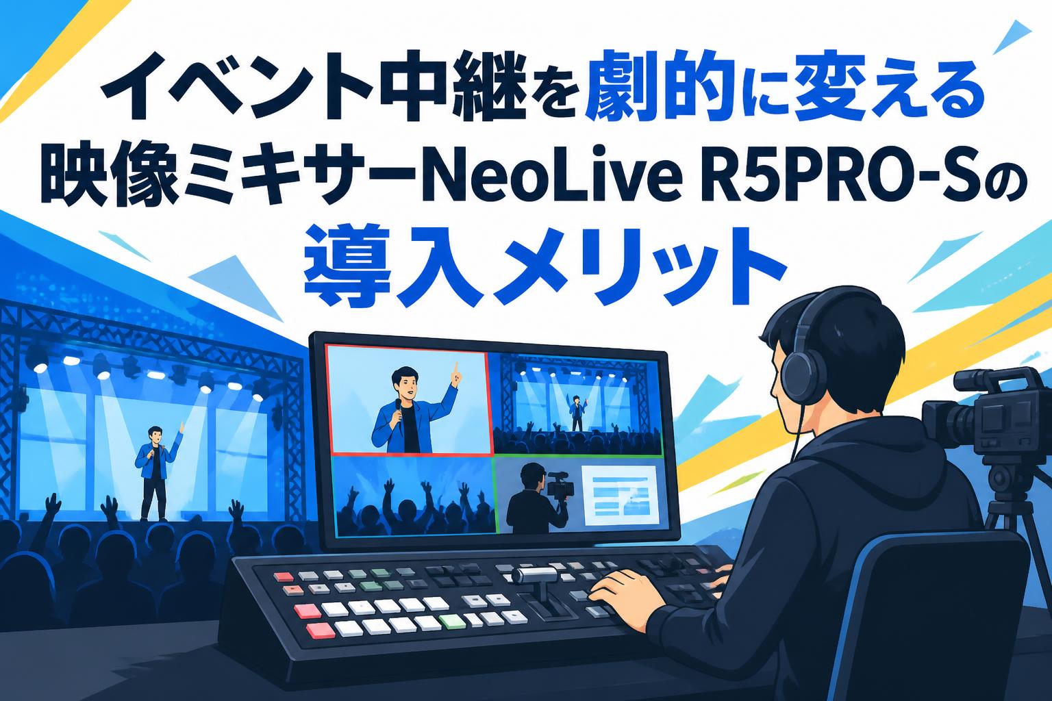 イベント中継を劇的に変える映像ミキサーNeoLive R5PRO-Sの導入メリット