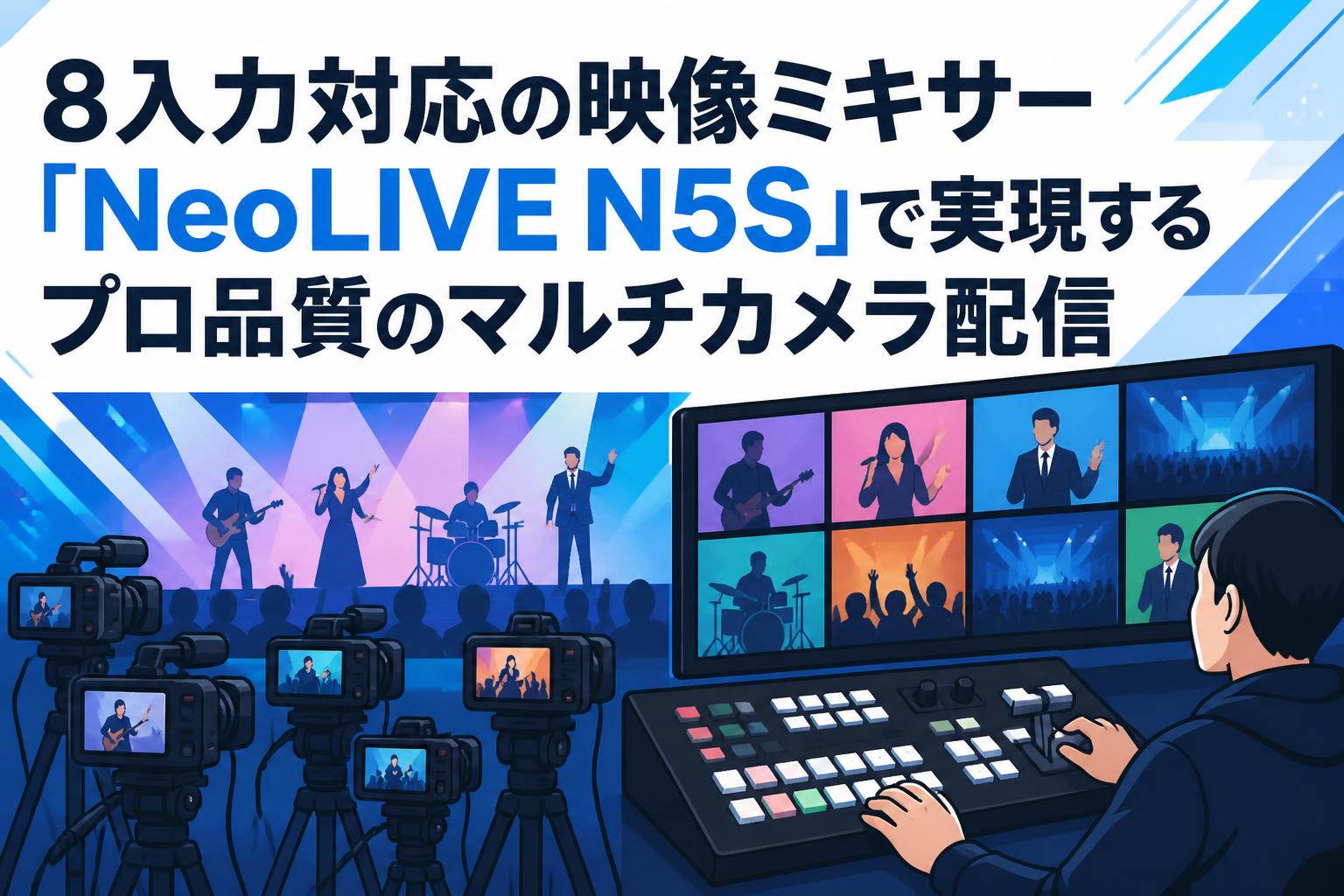 8入力対応の映像ミキサー「NeoLIVE N5S」で実現するプロ品質のマルチカメラ配信