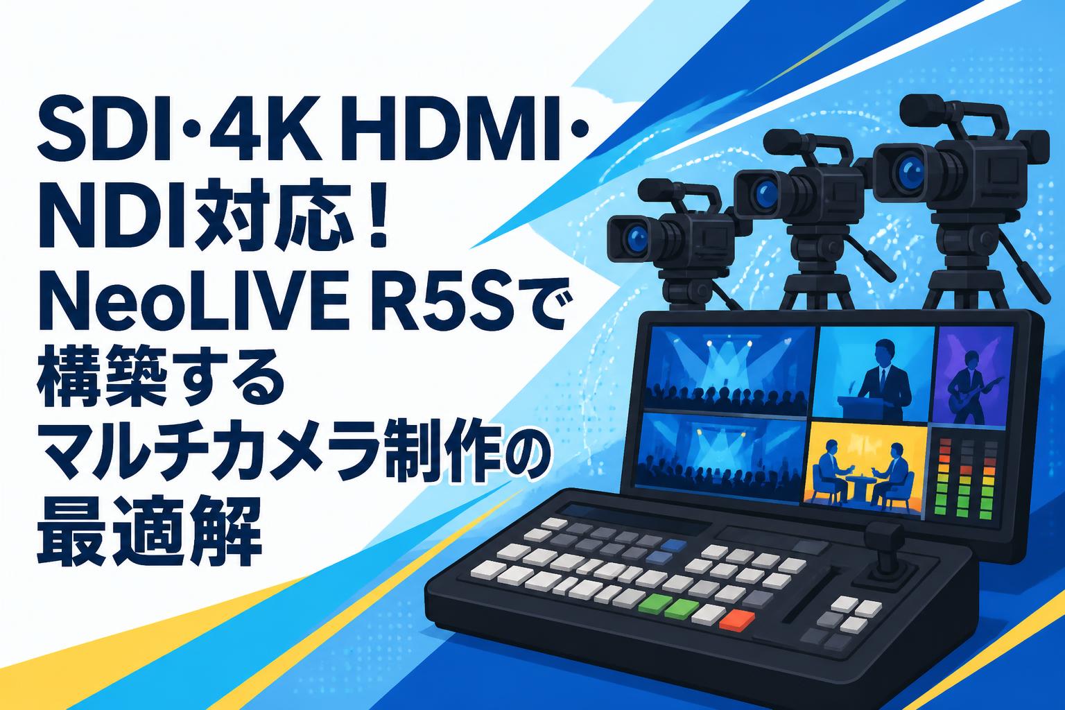 SDI・4K HDMI・NDI対応！NeoLIVE R5Sで構築するマルチカメラ制作の最適解