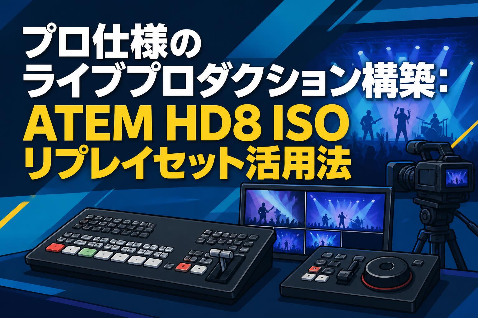 プロ仕様のライブプロダクション構築：ATEM HD8 ISOリプレイセット活用法