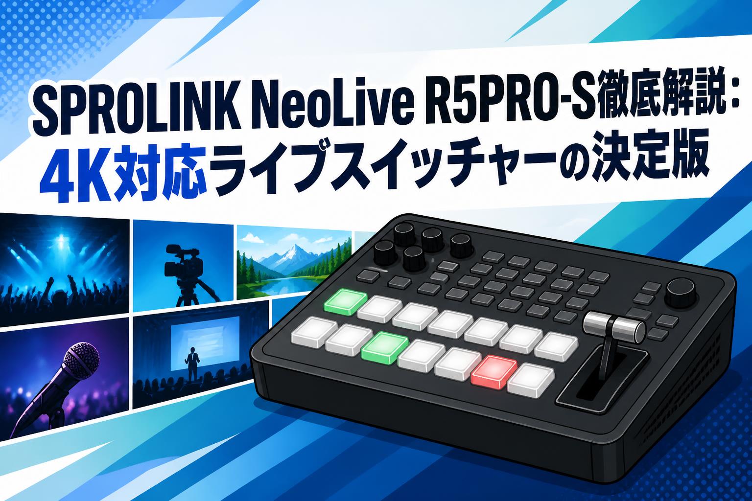 SPROLINK NeoLive R5PRO-S徹底解説：4K対応ライブスイッチャーの決定版