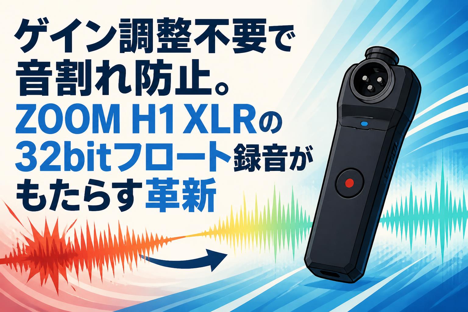 ゲイン調整不要で音割れ防止。ZOOM H1 XLRの32bitフロート録音がもたらす革新