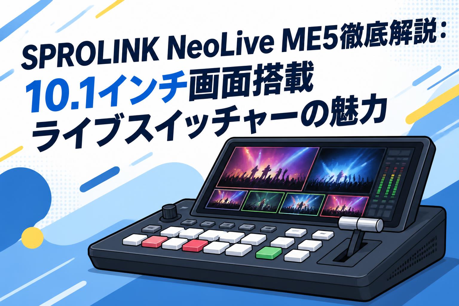 SPROLINK NeoLive ME5徹底解説：10.1インチ画面搭載ライブスイッチャーの魅力
