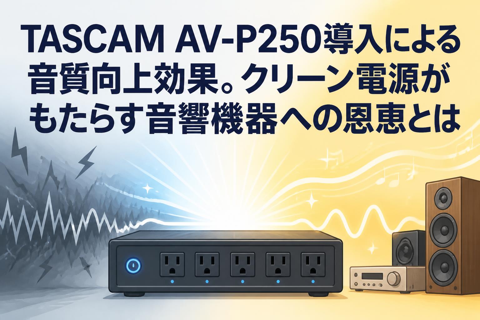 TASCAM AV-P250導入による音質向上効果。クリーン電源がもたらす音響機器への恩恵とは
