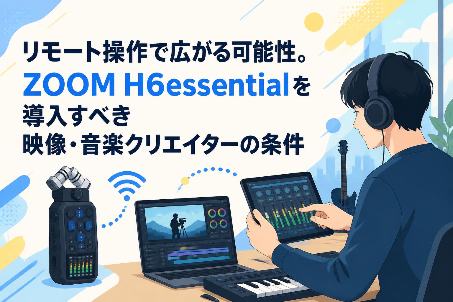 リモート操作で広がる可能性。ZOOM H6essentialを導入すべき映像・音楽クリエイターの条件