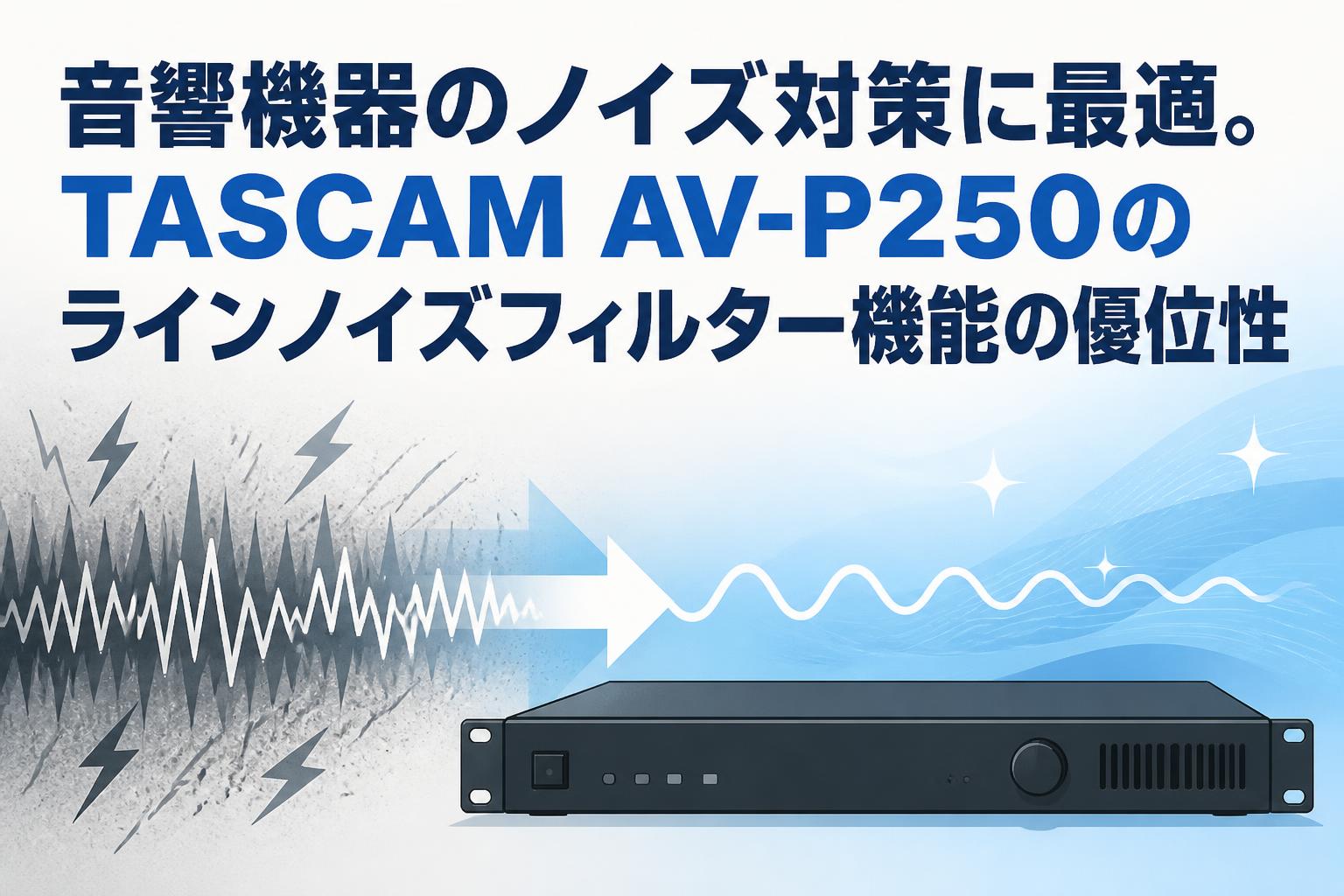 音響機器のノイズ対策に最適。TASCAM AV-P250のラインノイズフィルター機能の優位性