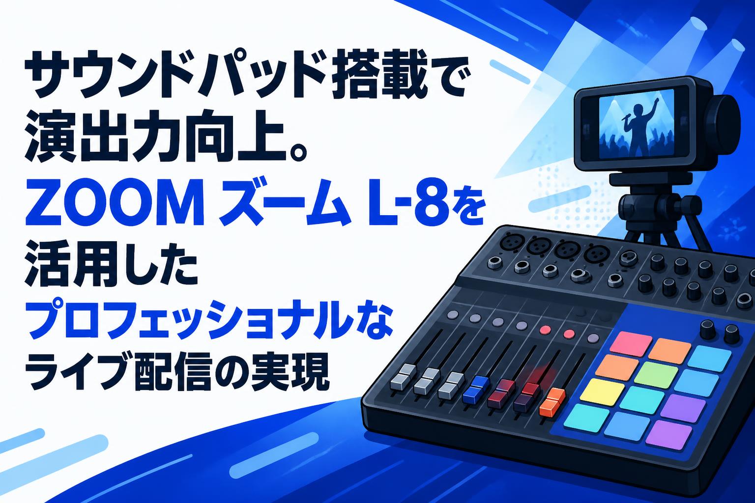 サウンドパッド搭載で演出力向上。ZOOM ズーム L-8を活用したプロフェッショナルなライブ配信の実現