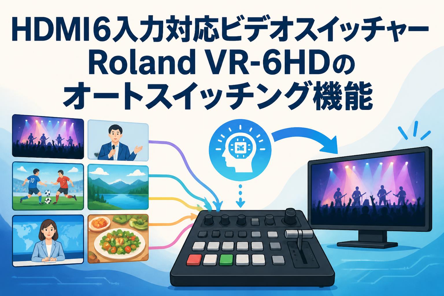 HDMI6入力対応ビデオスイッチャーRoland VR-6HDのオートスイッチング機能