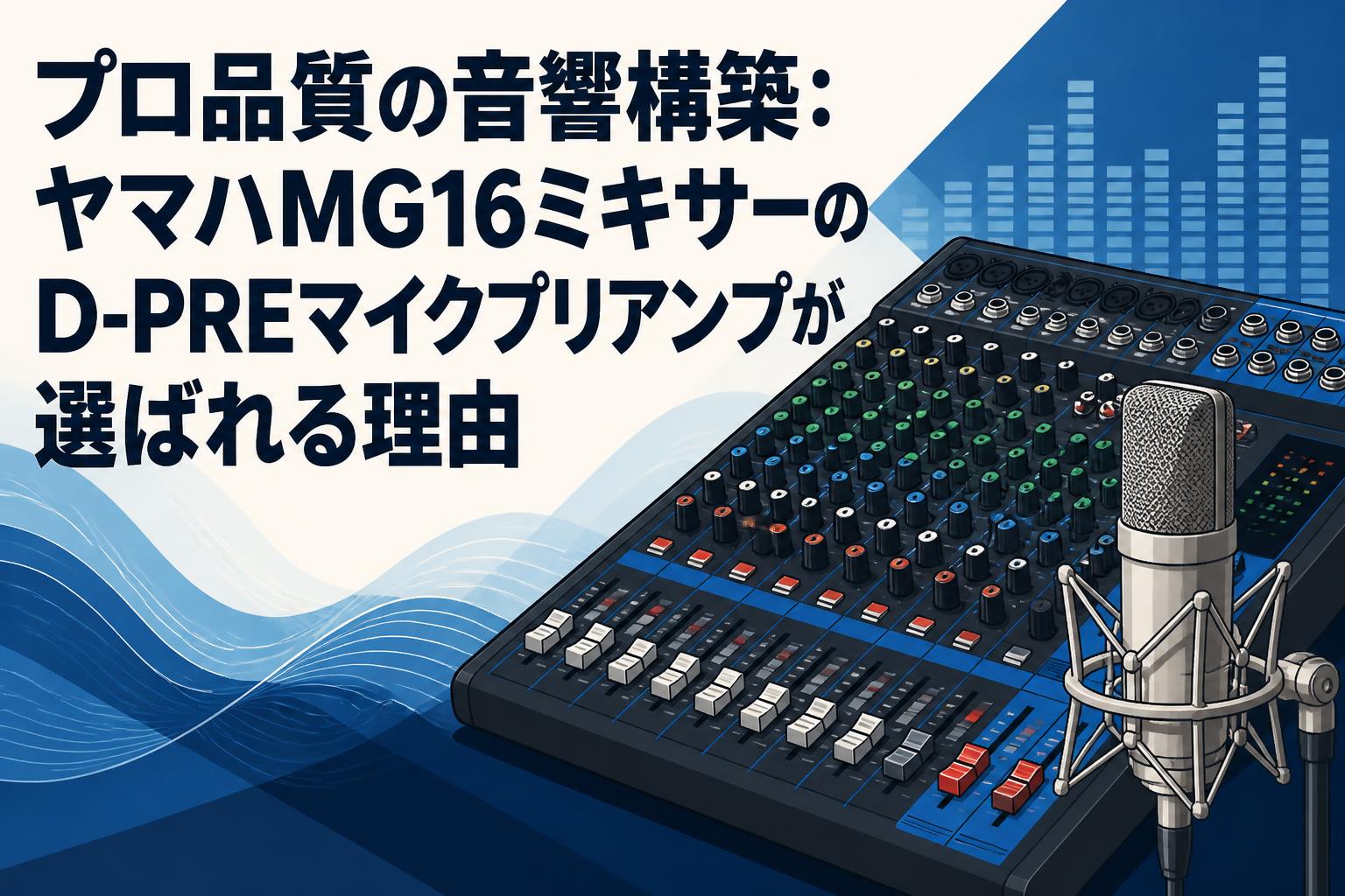 プロ品質の音響構築：ヤマハMG16ミキサーのD-PREマイクプリアンプが選ばれる理由